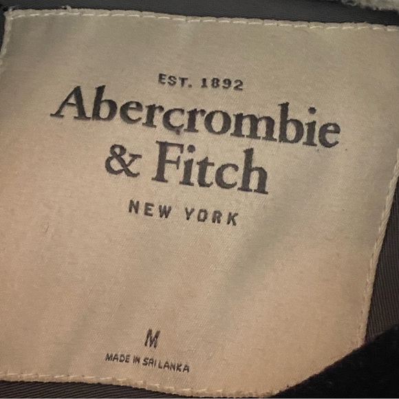 Abercrombie & Fitch  Women Size M Wool Blend Sherpa Lined Hood Heavy Coat Jacket - Picture 13 of 14